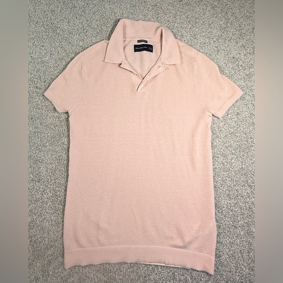 Abercrombie & Fitch Tops - Like new! Pink Abercrombie & Fitch Featherweight Knit Polo – Size Large